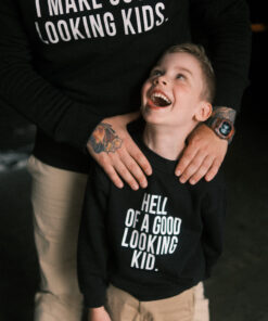 Matching Sweatshirts For Dad and Kid - Black - Image 3
