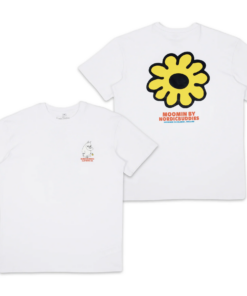 Muumipeikon kukkakuvioinen t-paita, unisex - valkoinen - Image 4