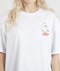 Muumipeikon kukkakuvioinen t-paita, unisex - valkoinen - Image 7