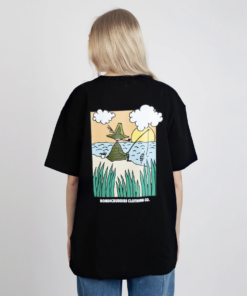 Nuuskamuikkunen Kalastus T-paita Unisex - Musta - Image 6
