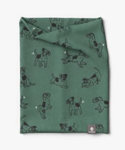 Lasten kaulahuivi syksyyn ja kevääseen TOBIAS - Green Dogs - Image 2
