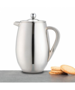 La Cafetière hopeanvärinen kaksoisseinäinen eristetty kahdeksan kupin kahvinkeitin - 1 litra
