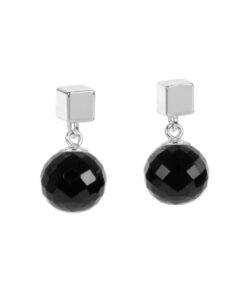 Solid Onyx korvakorut - ruusukulta ja hopea - Image 2