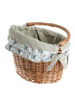Maxian Wicker -polkupyörän kori beigellä vuorauksella, kahvalla ja ohjaustangon kiinnikkeellä - Image 6