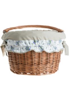 Maxian Wicker -polkupyörän kori beigellä vuorauksella, kahvalla ja ohjaustangon kiinnikkeellä