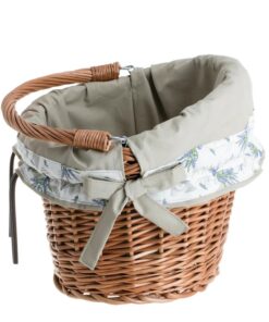 Maxian Wicker -polkupyörän kori beigellä vuorauksella, kahvalla ja ohjaustangon kiinnikkeellä - Image 4