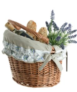 Maxian Wicker -polkupyörän kori beigellä vuorauksella, kahvalla ja ohjaustangon kiinnikkeellä - Image 5